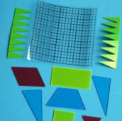 探索幾何圖形（xíng）麵積計（jì）算公式材料